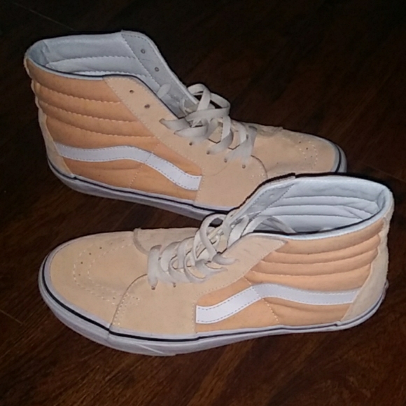 peach high top vans
